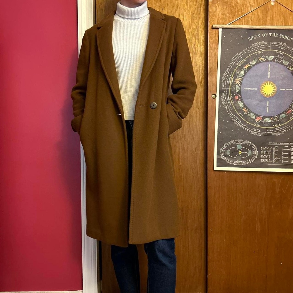 Camel Stedman Coat - Size XS from Babaton by Aritzia